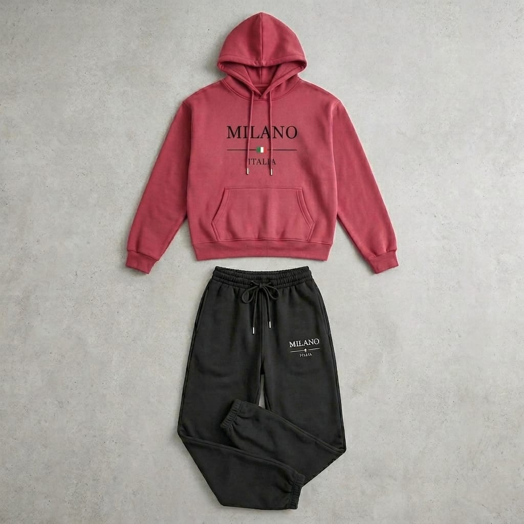 Milano Italia 2-Piece Hoodie & Jogger Tracksuit Set