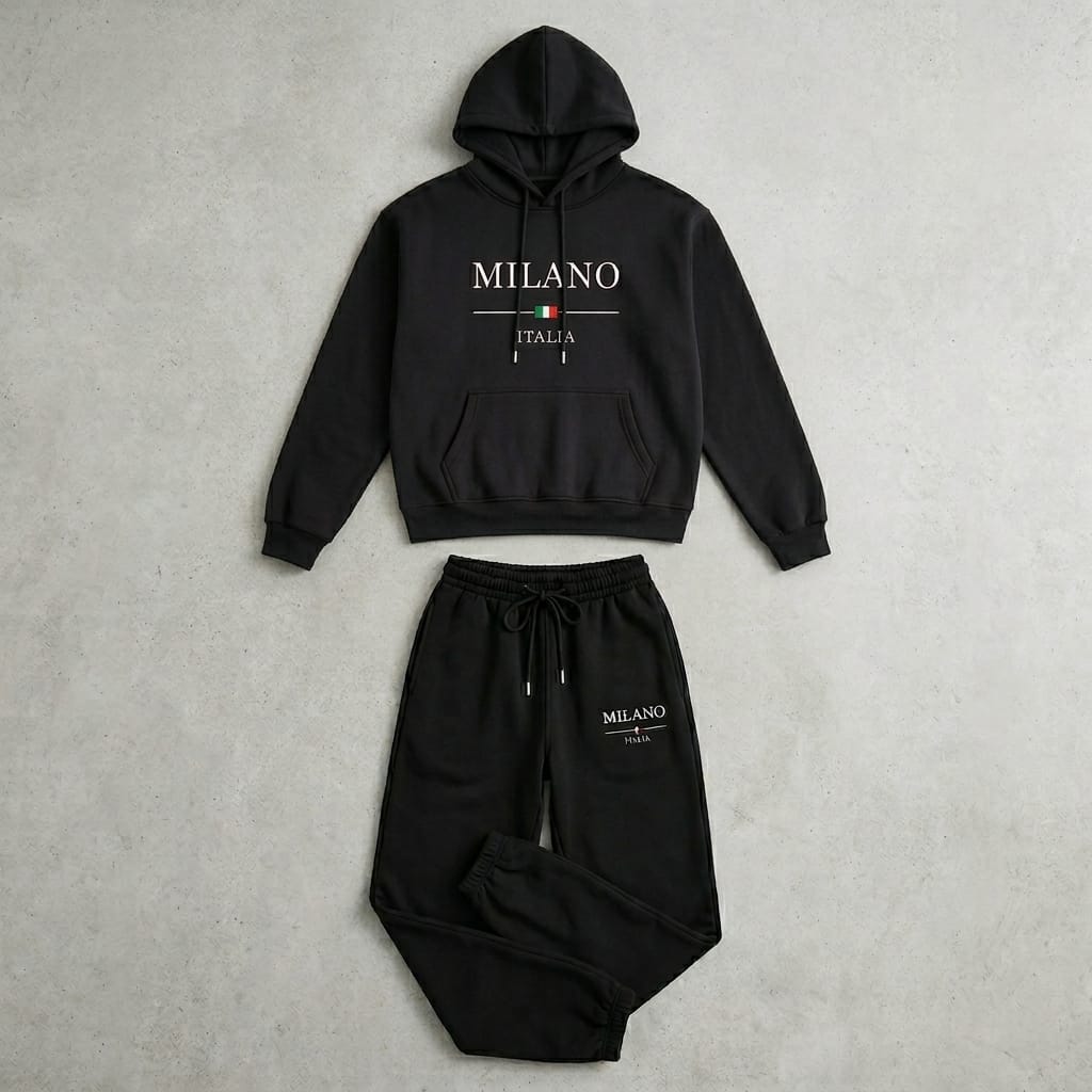 Milano Italia 2-Piece Hoodie & Jogger Tracksuit Set