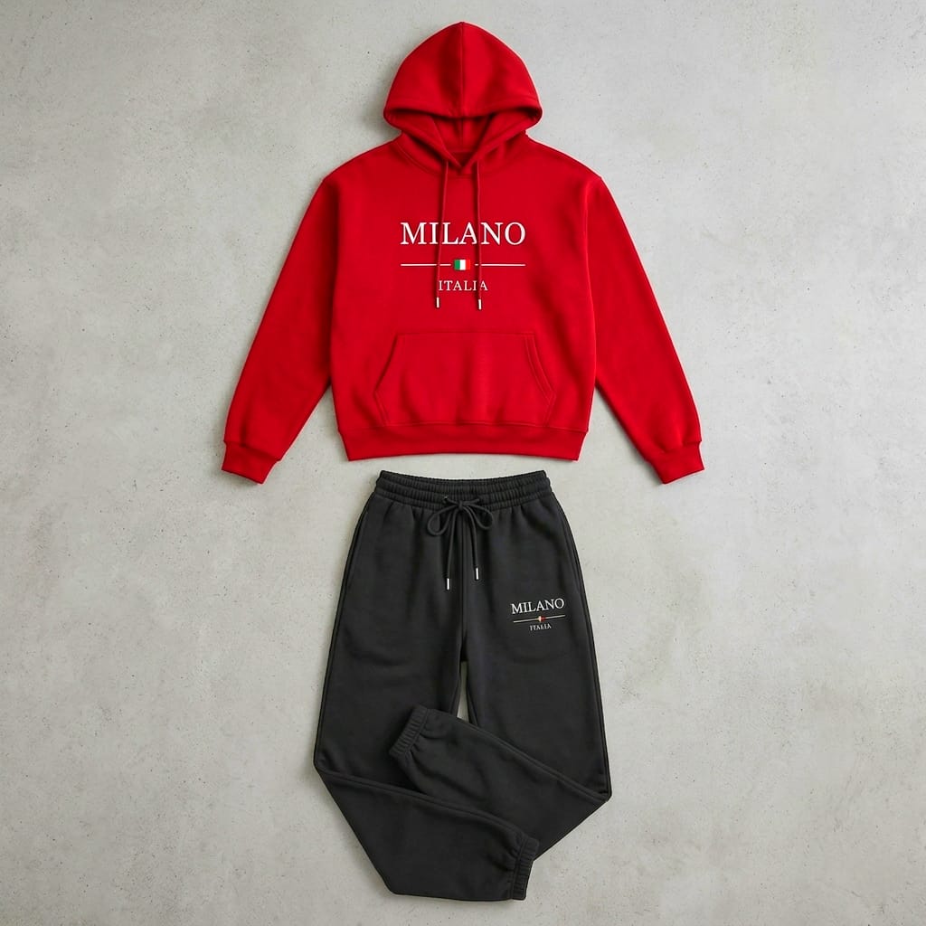 Milano Italia 2-Piece Hoodie & Jogger Tracksuit Set