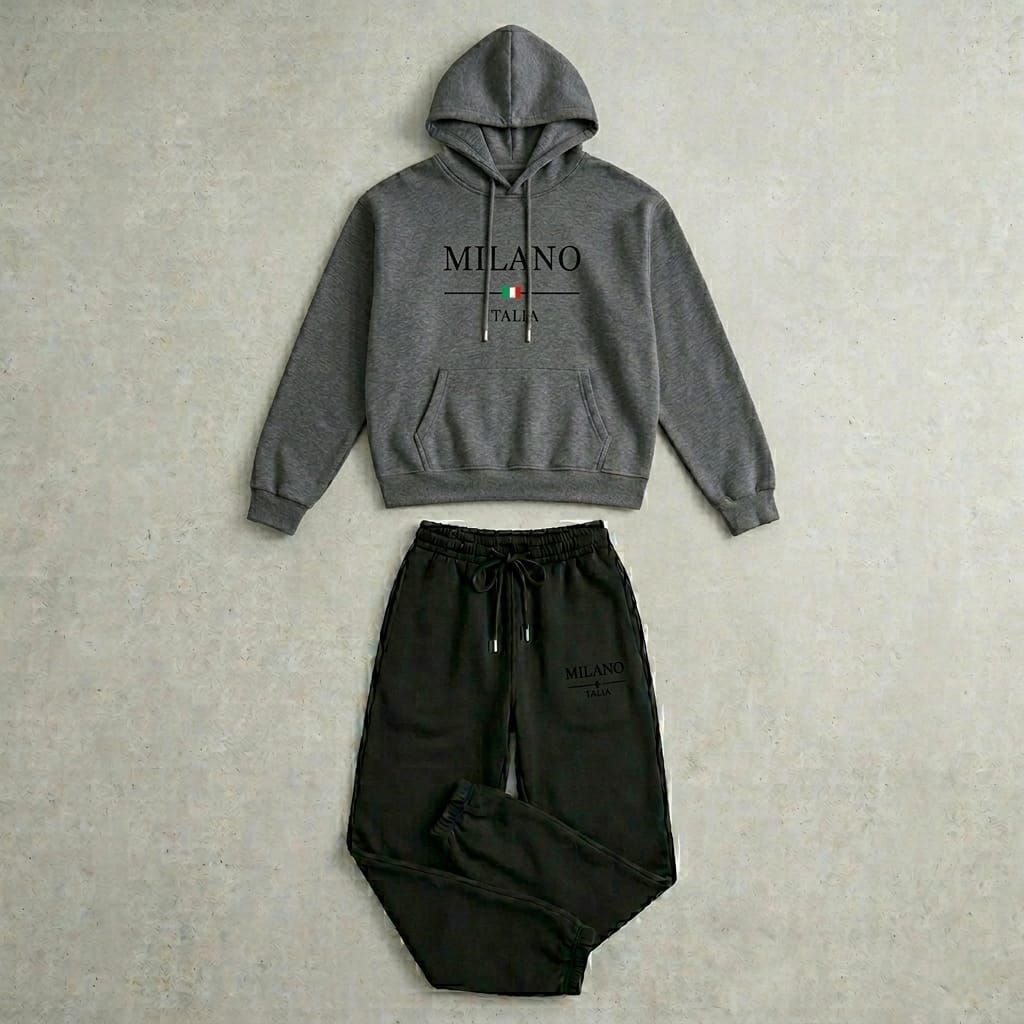 Milano Italia 2-Piece Hoodie & Jogger Tracksuit Set