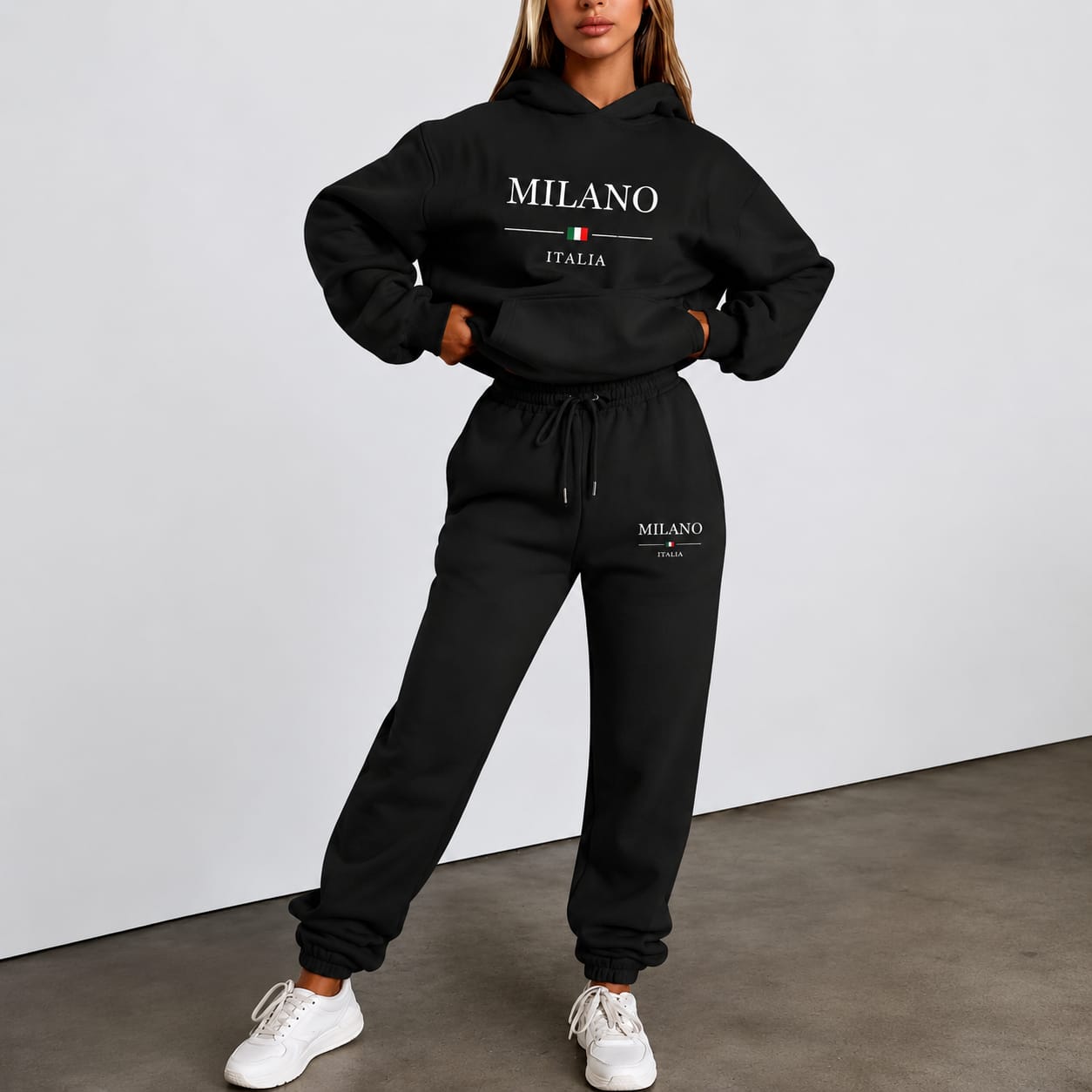 Milano Italia 2-Piece Hoodie & Jogger Tracksuit Set