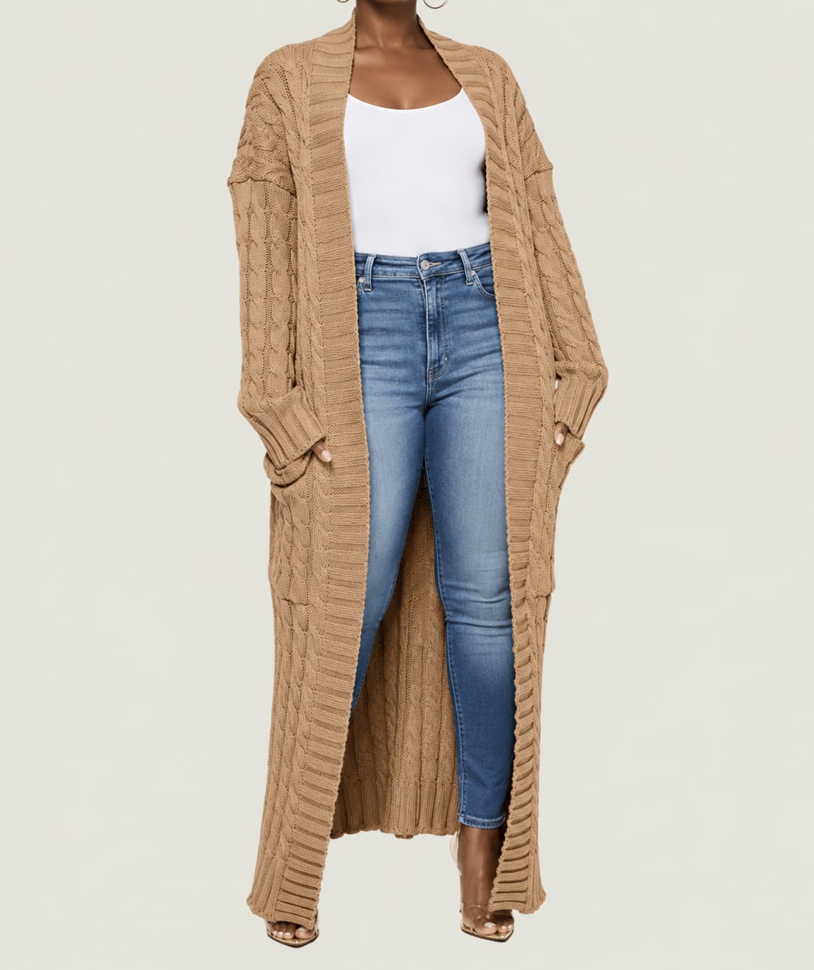 Chunky Knit Longline Cardigan – Cozy & Stylish Open Front Sweater