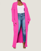 Chunky Knit Longline Cardigan – Cozy & Stylish Open Front Sweater