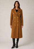 Elegant Double-Breasted Longline Coat – Plus Size