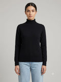 Fleece-Lined Turtleneck Knit Sweater