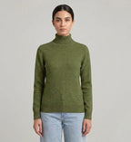 Fleece-Lined Turtleneck Knit Sweater