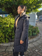 Elegant Long Hooded Puffer Coat Jacket