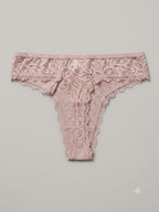 Women’s Lace Trim Thong Panty 2PC