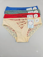 Front Cut-out  Back Laced detail Panties 2Pc