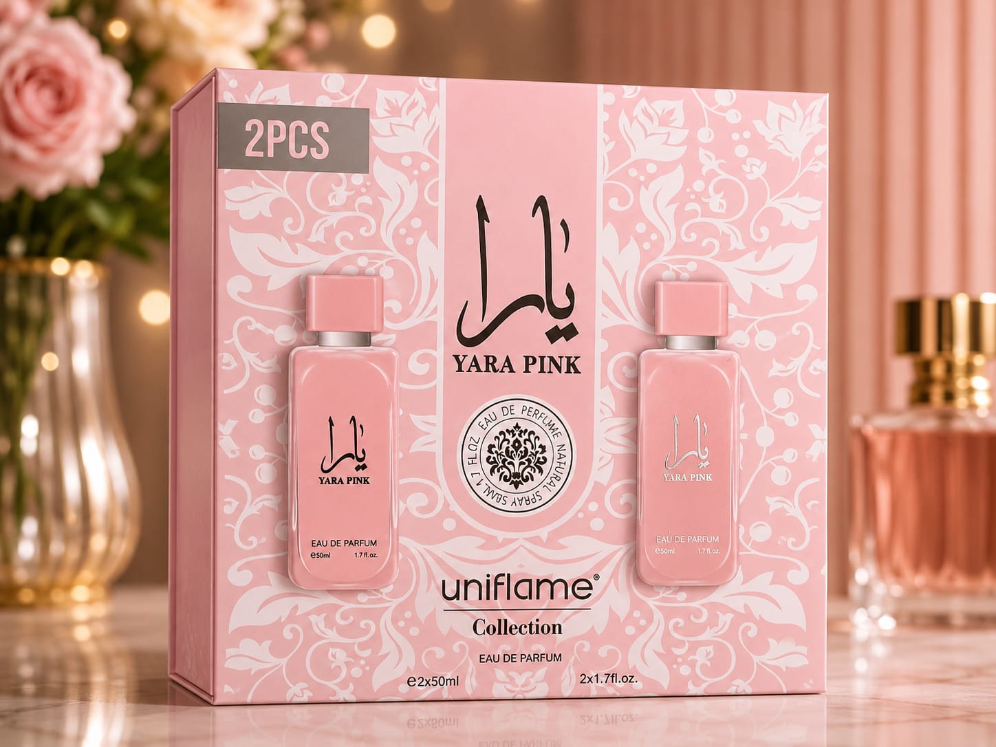 Yara Pink Eau De Parfum 50ml – 2 Piece Set