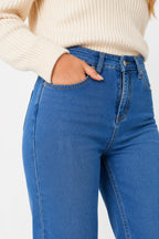 Women's High-Waisted Straight-Leg Denim Jeans – DYQ 358