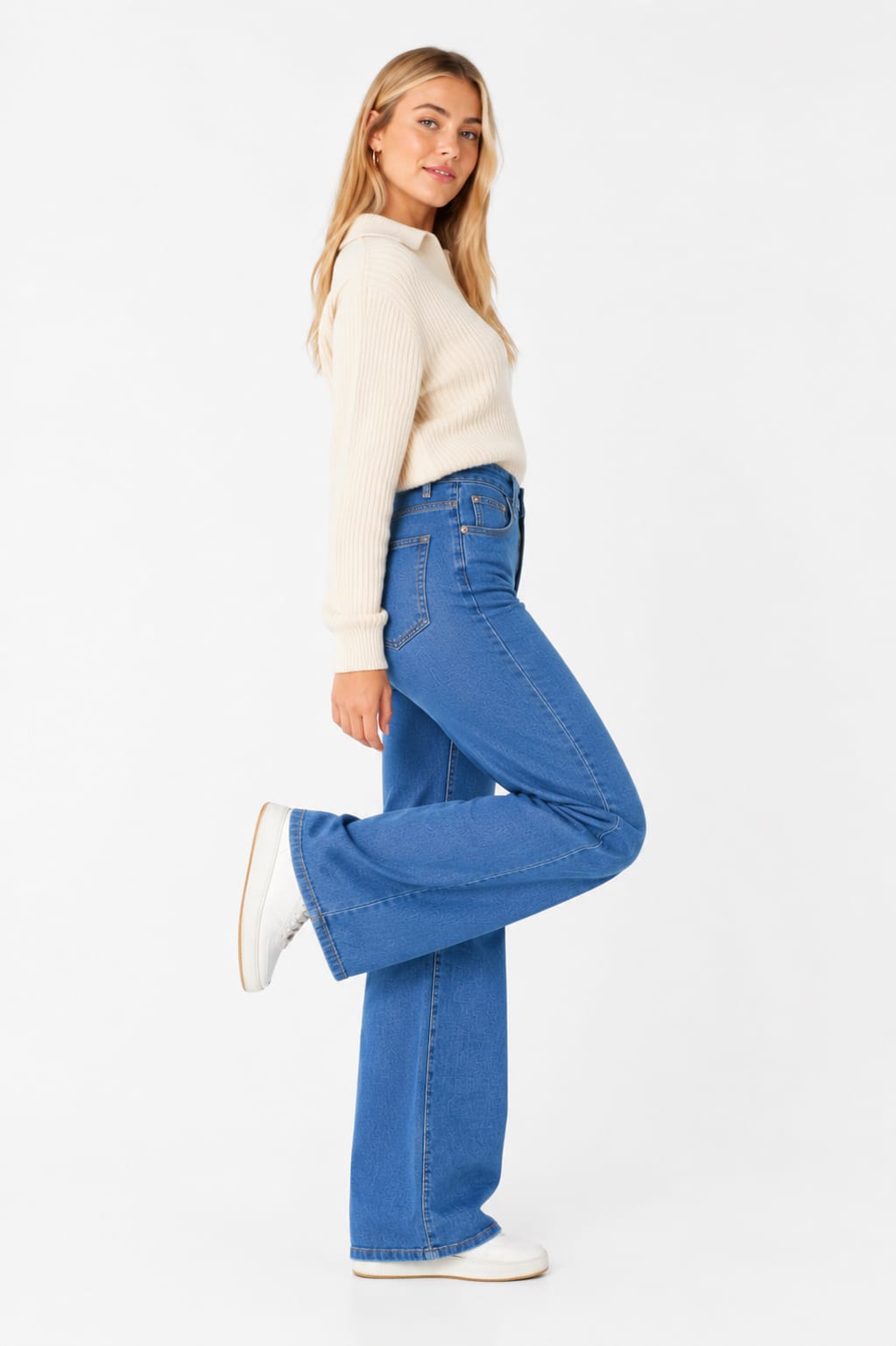 Women's High-Waisted Straight-Leg Denim Jeans – DYQ 358