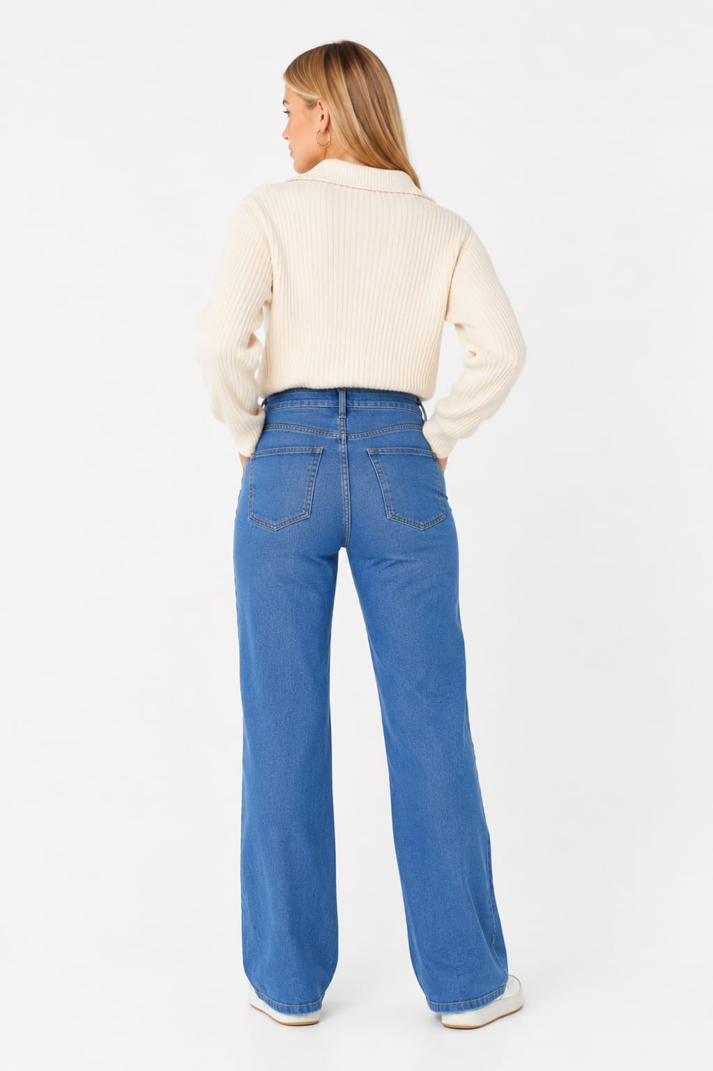 Women's High-Waisted Straight-Leg Denim Jeans – DYQ 358
