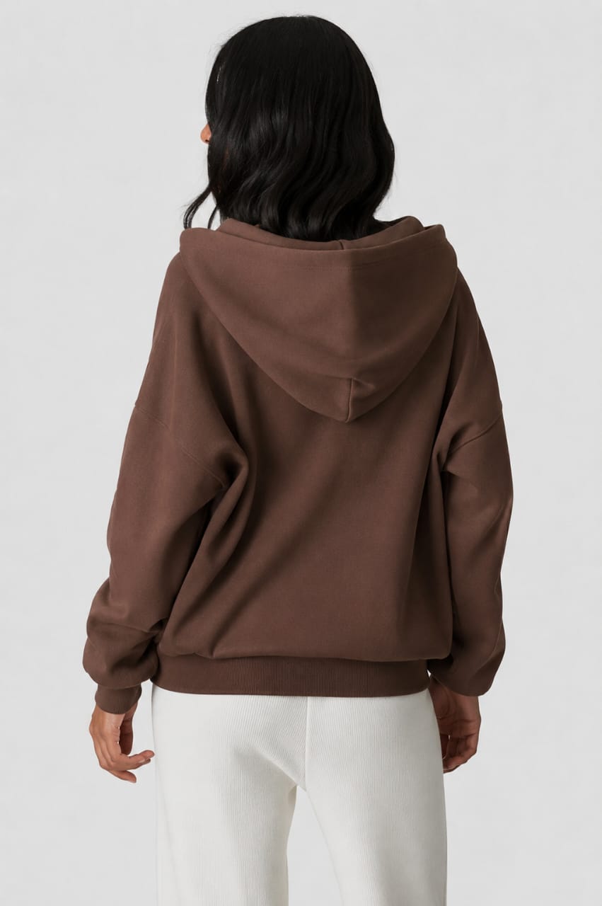 Y2K Oversized Graphic Sleeve Zip-Up Hoodie