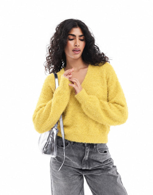 Soft-Touch V-Neck Knit Jersey