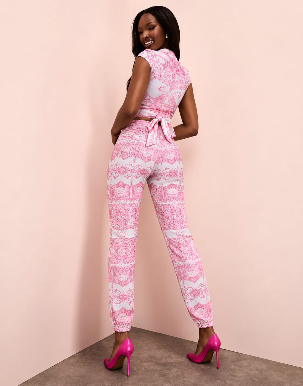 Signature Pink Print Two-Piece Set