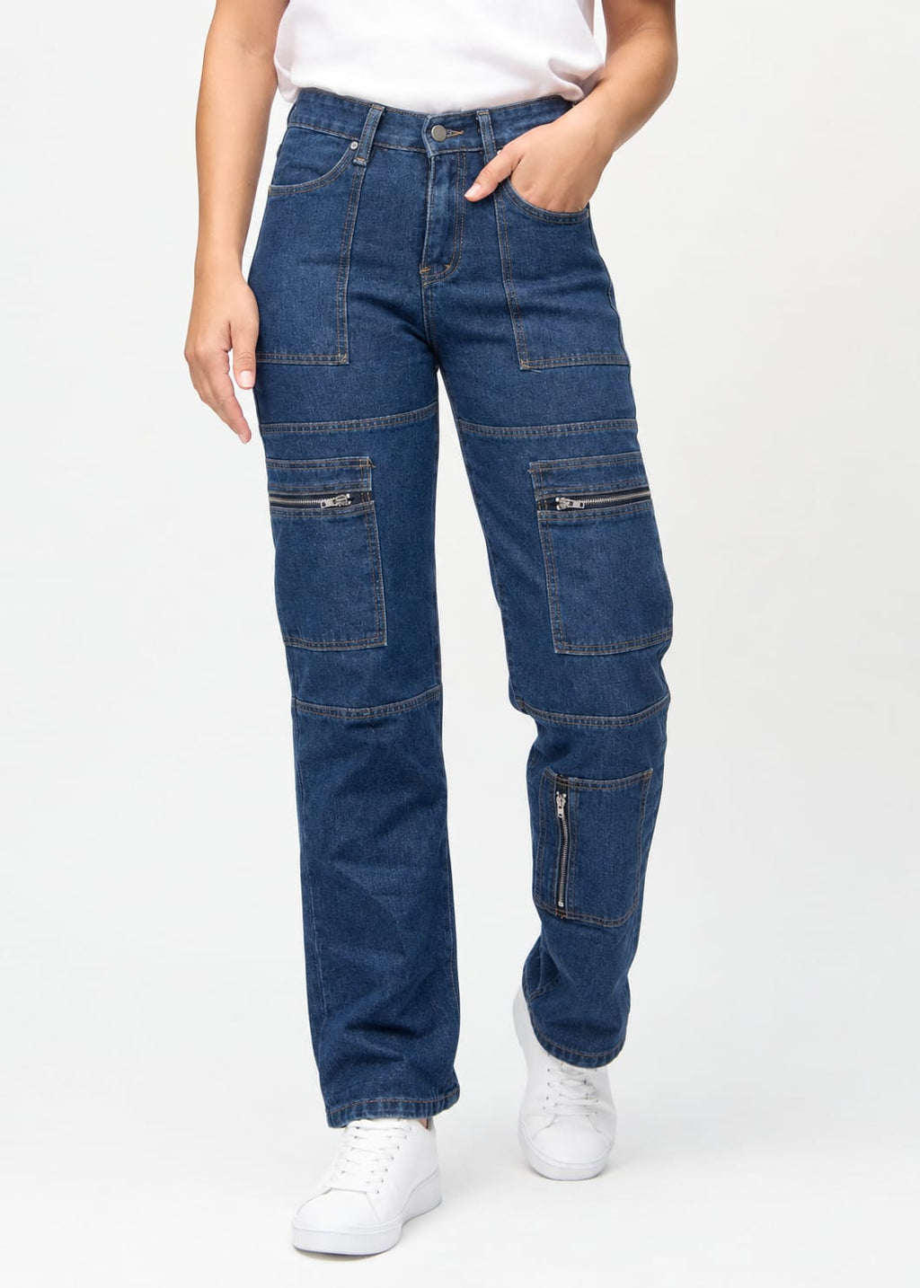 Utility Multi-Pocket Cargo Jeans XD117