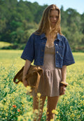 Women's Boxy Cropped Denim Jacket
