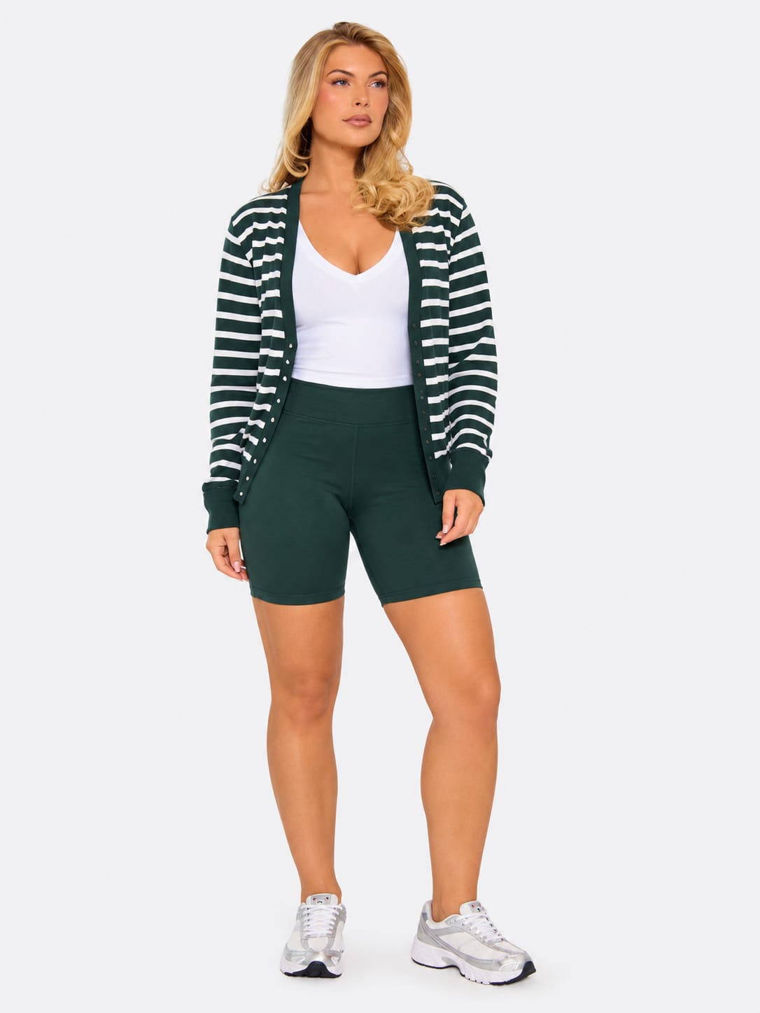 Coastal Stripe Two-Piece Shorts Set