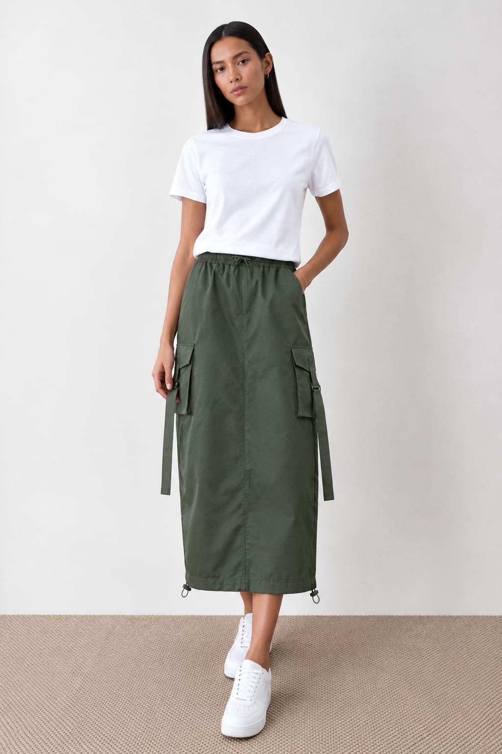 Utility Cargo Women's Maxi Skirt