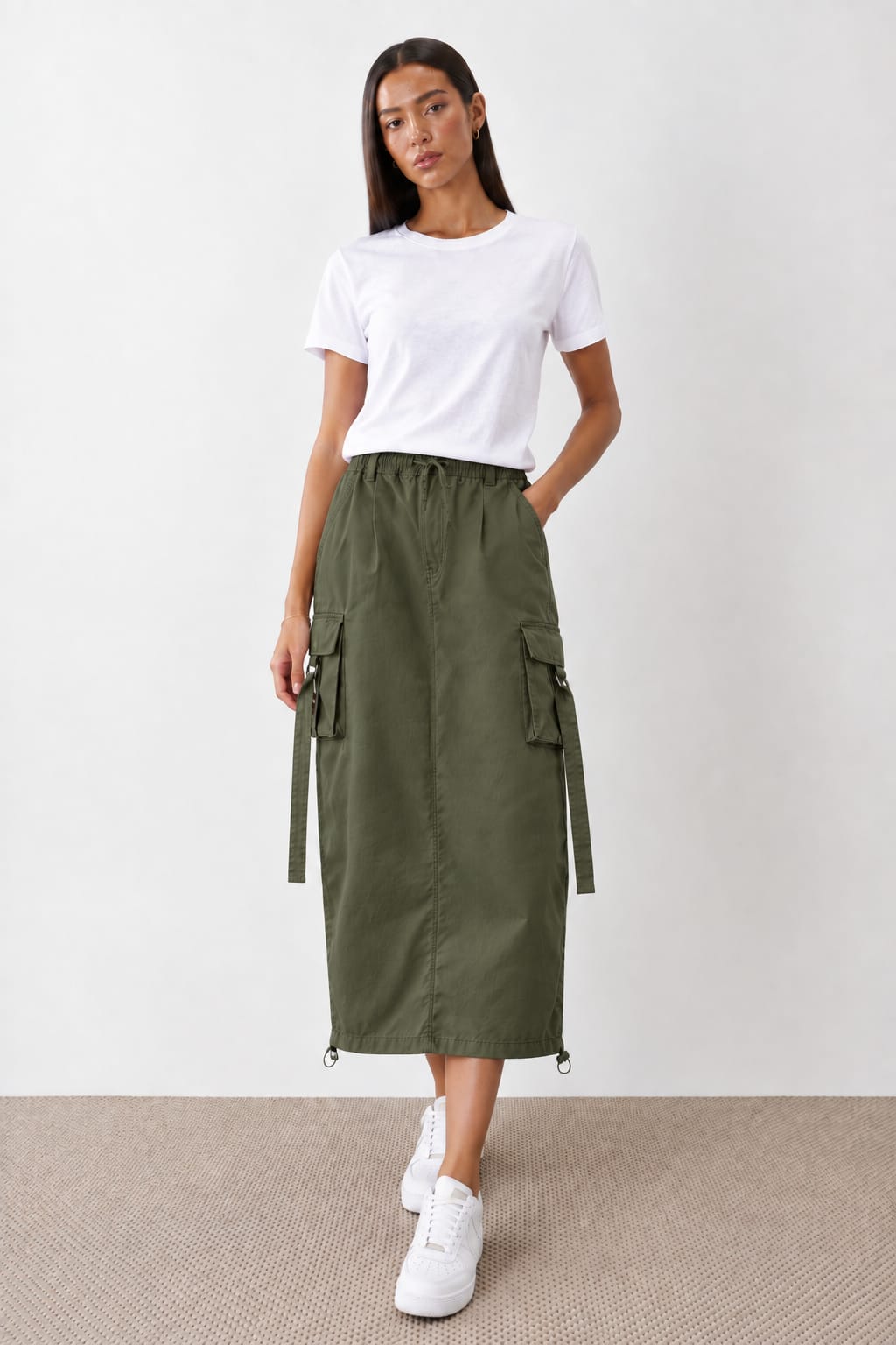 Utility Cargo Women's Maxi Skirt