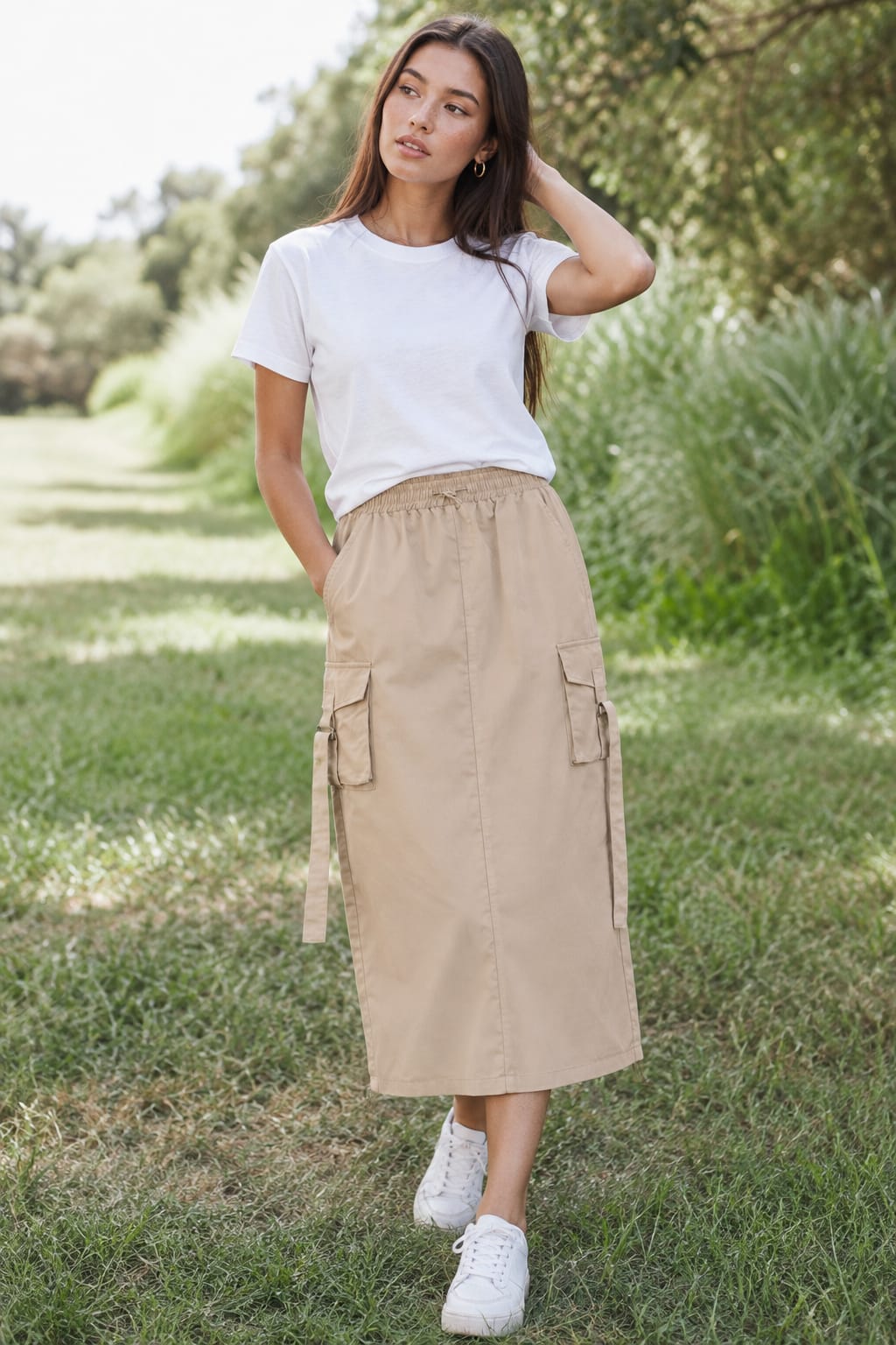 Utility Cargo Women's Maxi Skirt