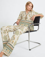 Botanical Border-Print Trouser Set