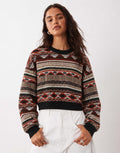 Cold-Day Pattern Knit Pullover