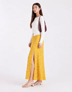 Floral Print Flowing Maxi Skirt