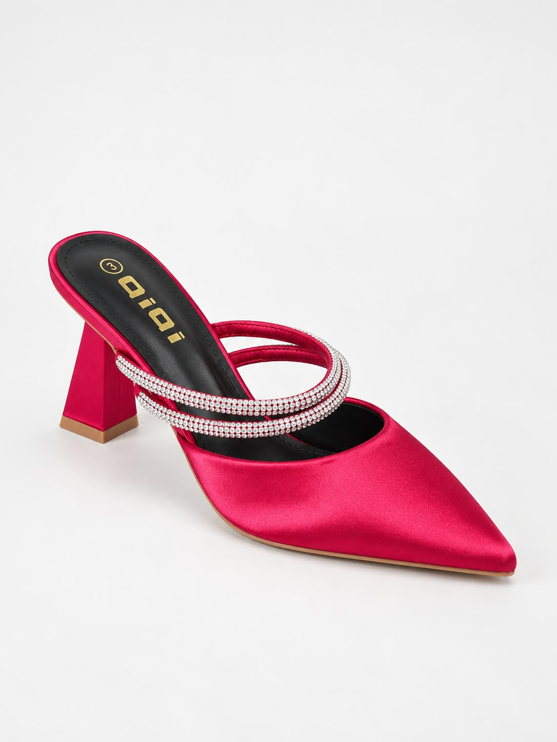 Crystal-Strap Pointed-Toe Mules  TX88-040