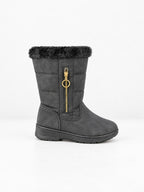 Faux-Fur-Lined Mid-Calf Winter Boots