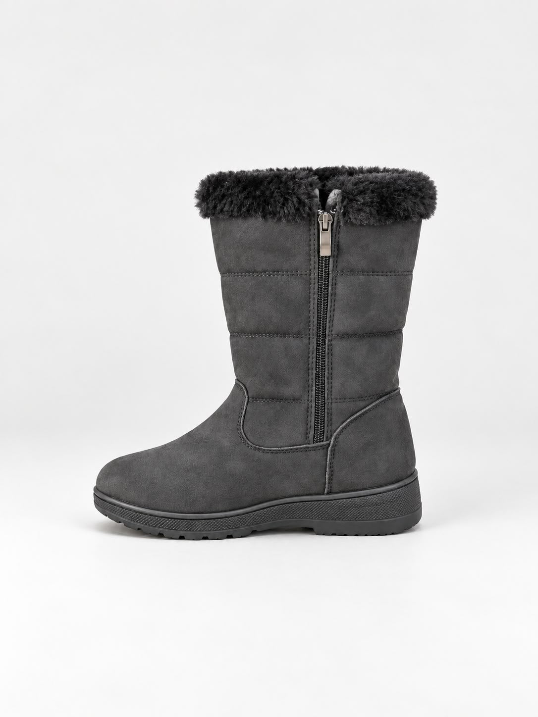 Faux-Fur-Lined Mid-Calf Winter Boots