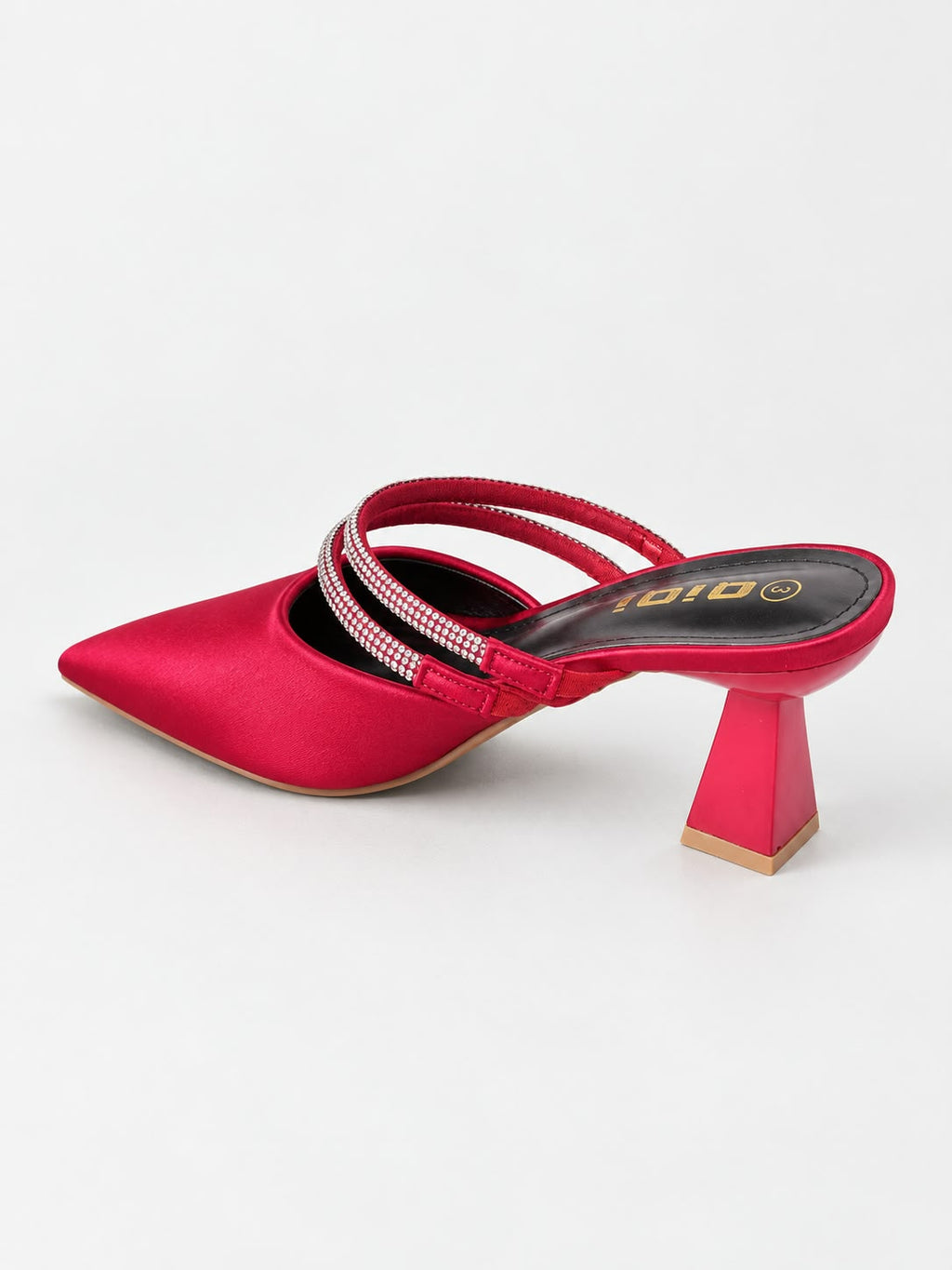 Crystal-Strap Pointed-Toe Mules  TX88-040
