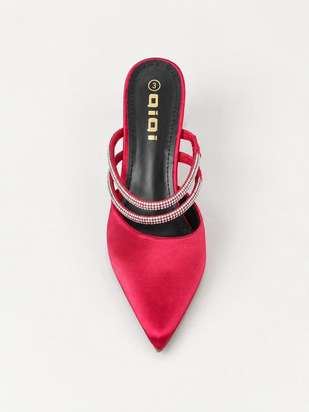 Crystal-Strap Pointed-Toe Mules  TX88-040