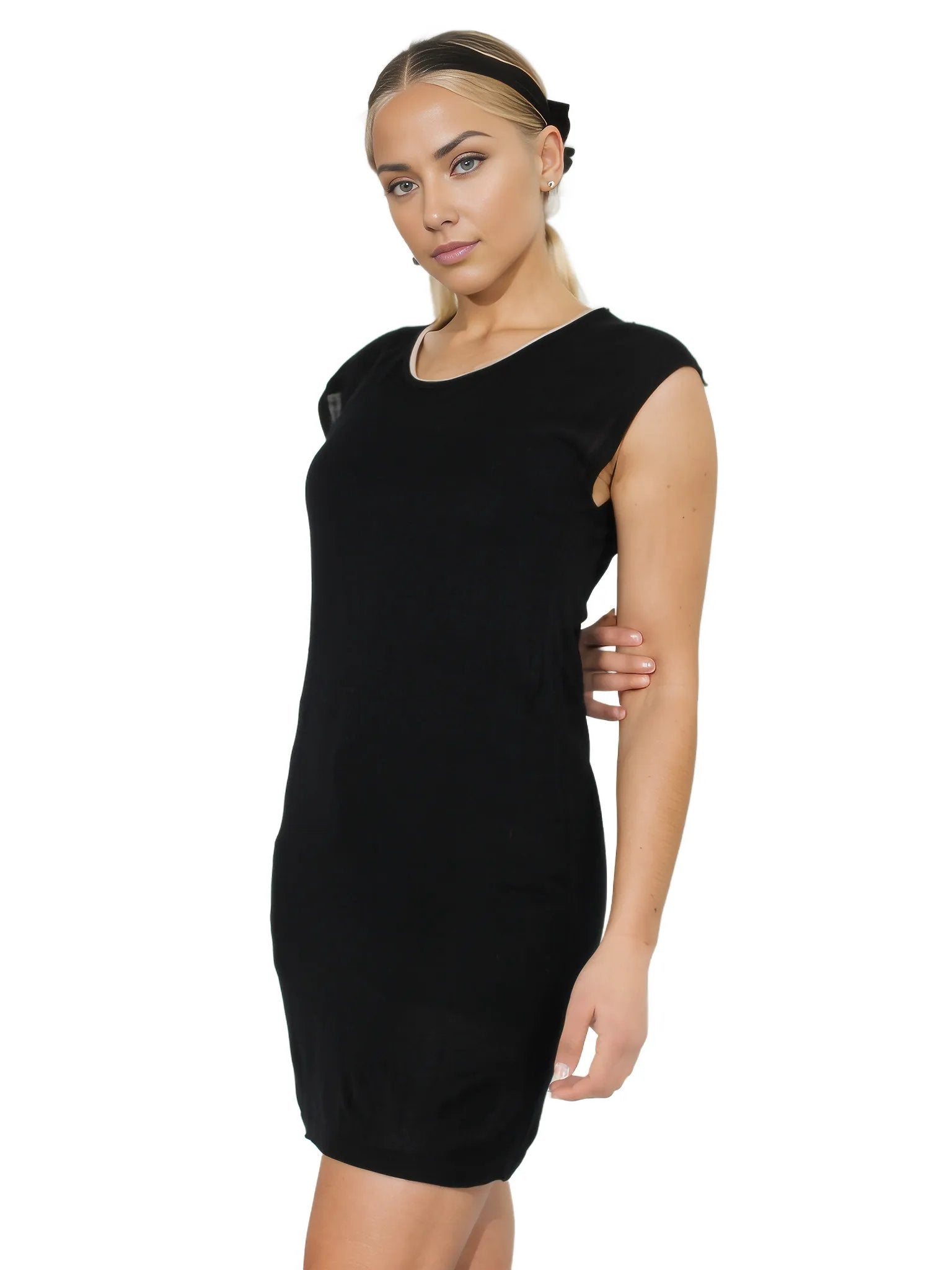 White Trimming Collar Sleeveless Mini Dress XD21