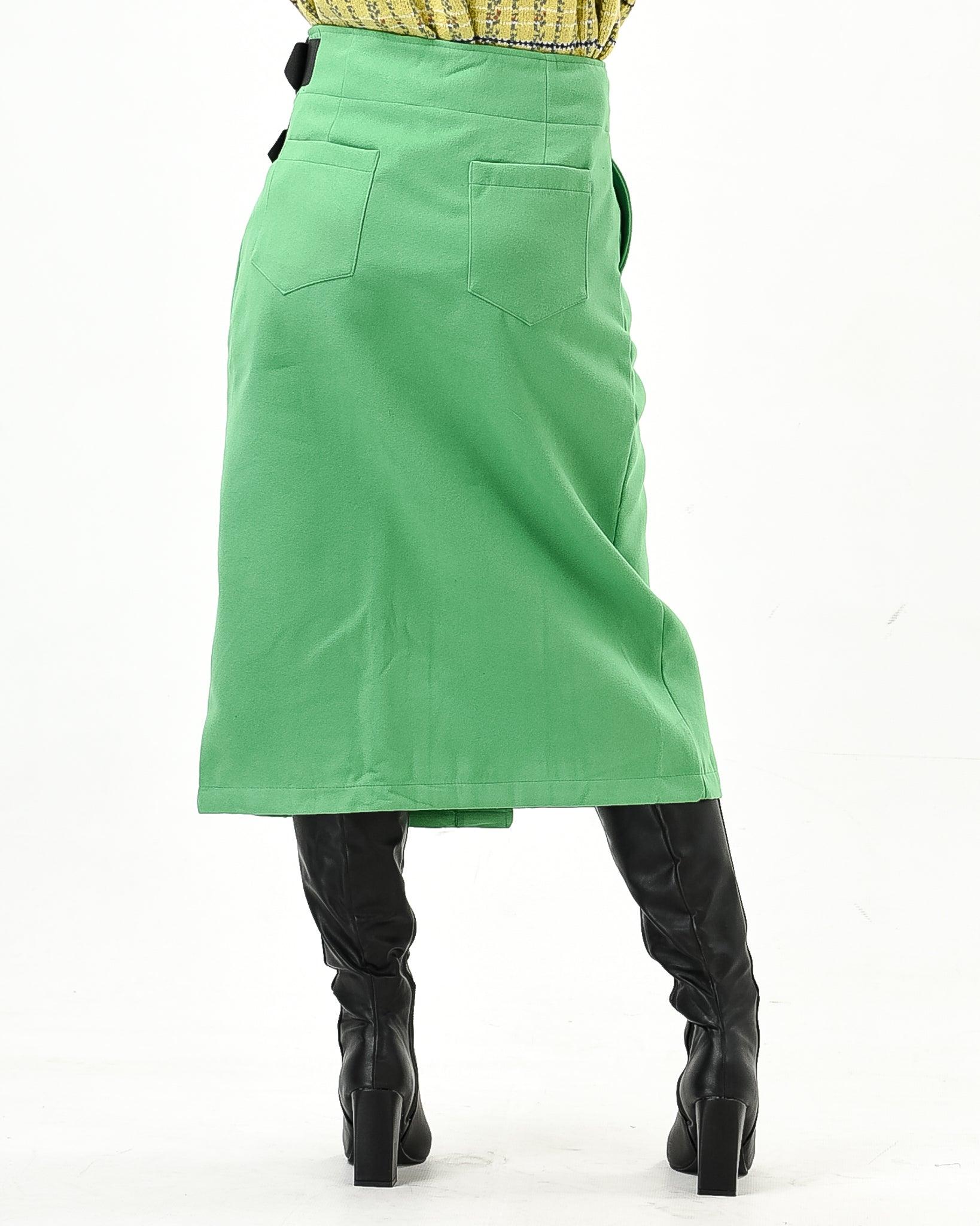 Winter Wrap Skirt With Buckle - XD21