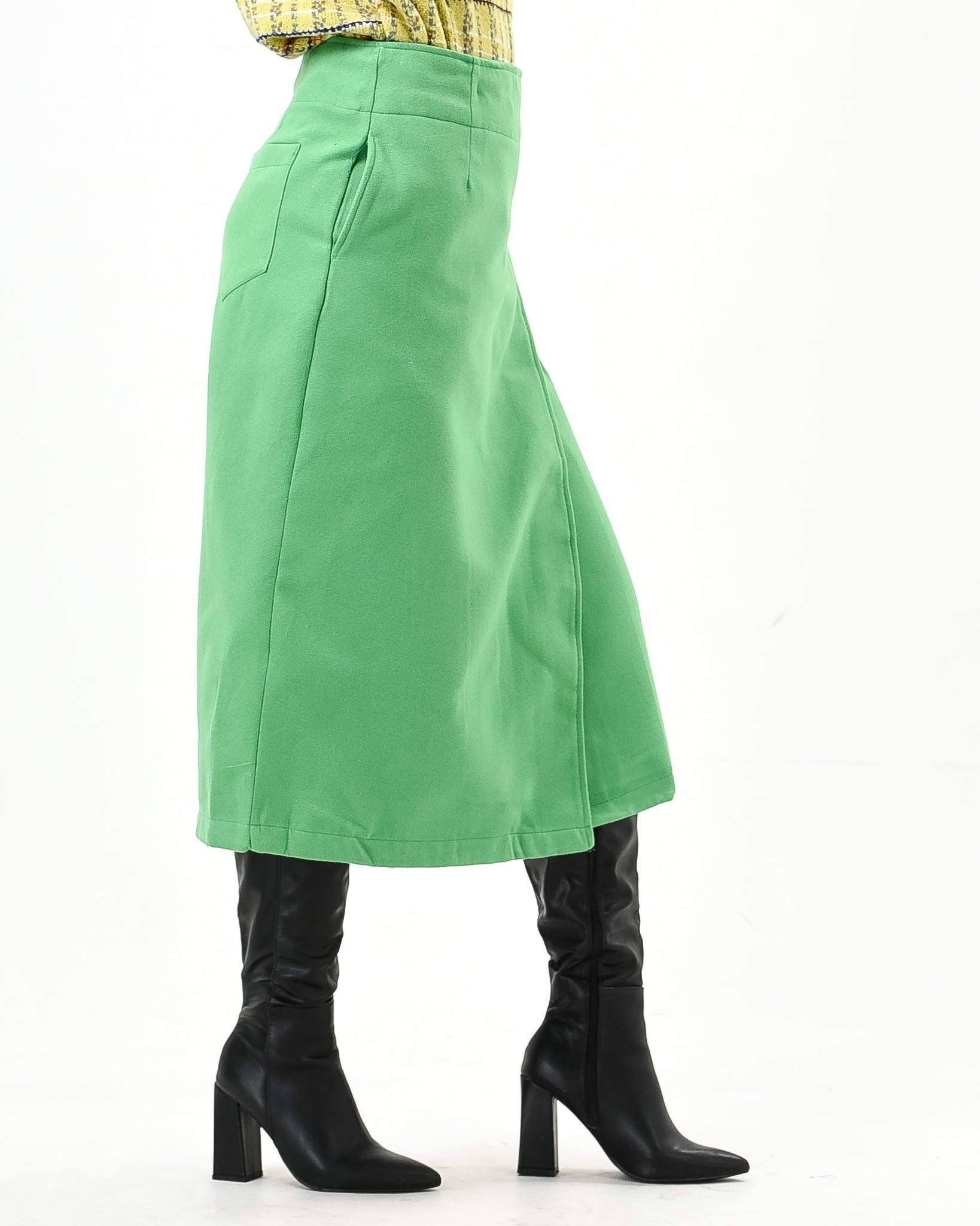 Winter Wrap Skirt With Buckle - XD21