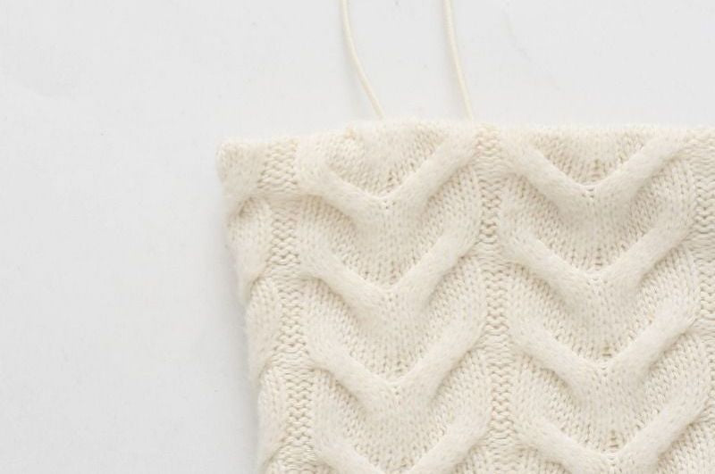 Wool Knitted Spaghetti Strap Crop Top XD21