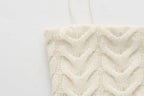 Wool Knitted Spaghetti Strap Crop Top XD21