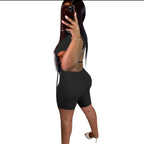 Y2K Shorts and Backless Drawstring Top XD21