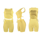 Y2K Shorts and Backless Drawstring Top XD21