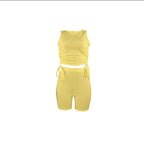 Y2K Shorts and Backless Drawstring Top XD21