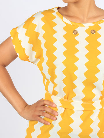 Zig Zag neon maxi dress with belt XD21