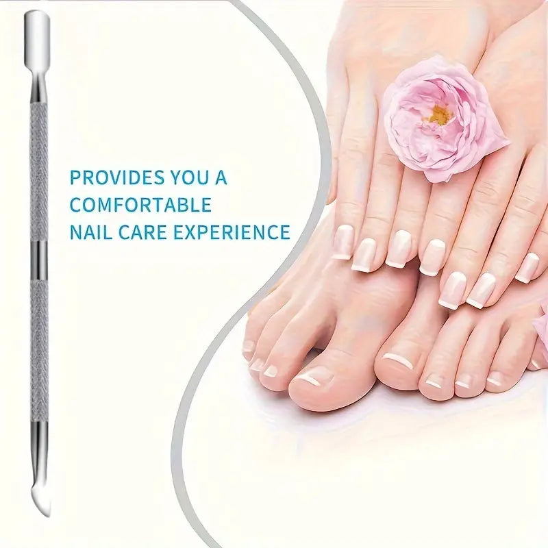 Double Sided Cuticle Pusher and Blade - Precision Nail Care Tool