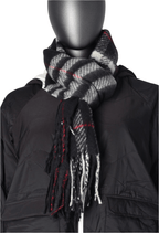 Oversized Checkered Scarf with Fringe – Soft & Stylish Winter Layer