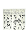 Nail Art Liquid Bronzing Butterfly Stickers - Silver & Black | Elegant Designs for Stunning Nails