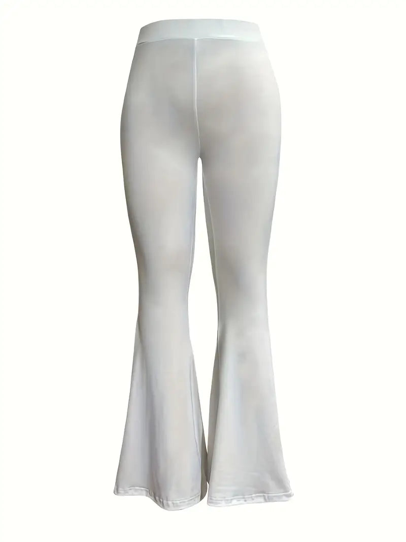 White Wide Leg Flare Pants