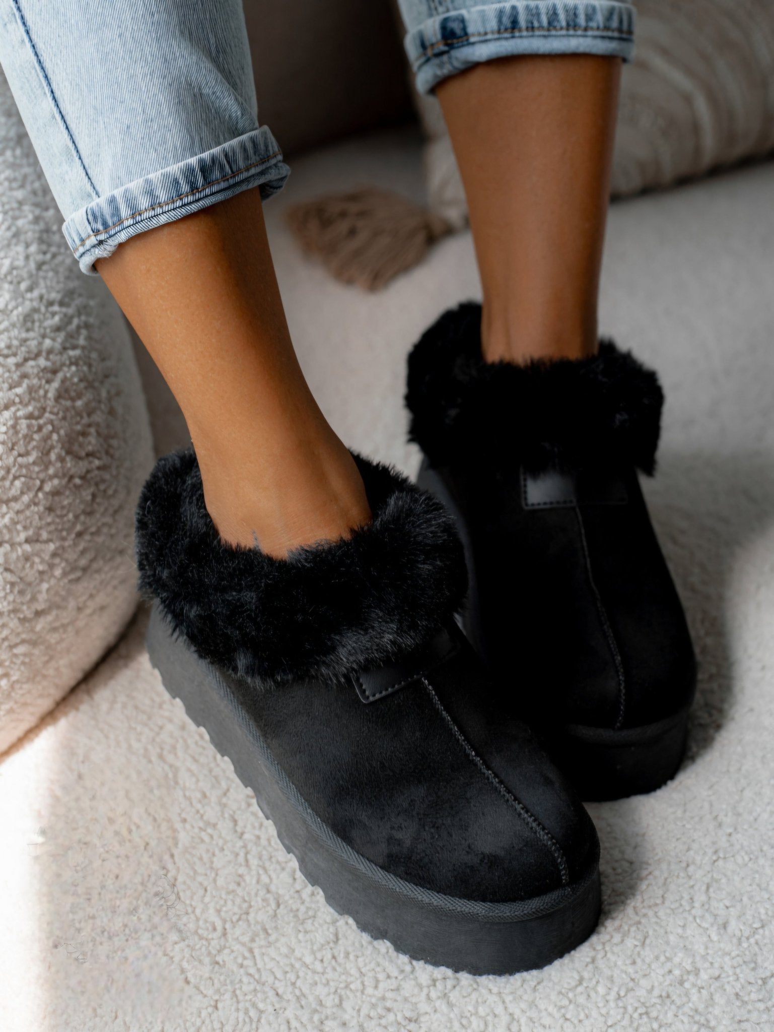 Fluffy Suede Slippers