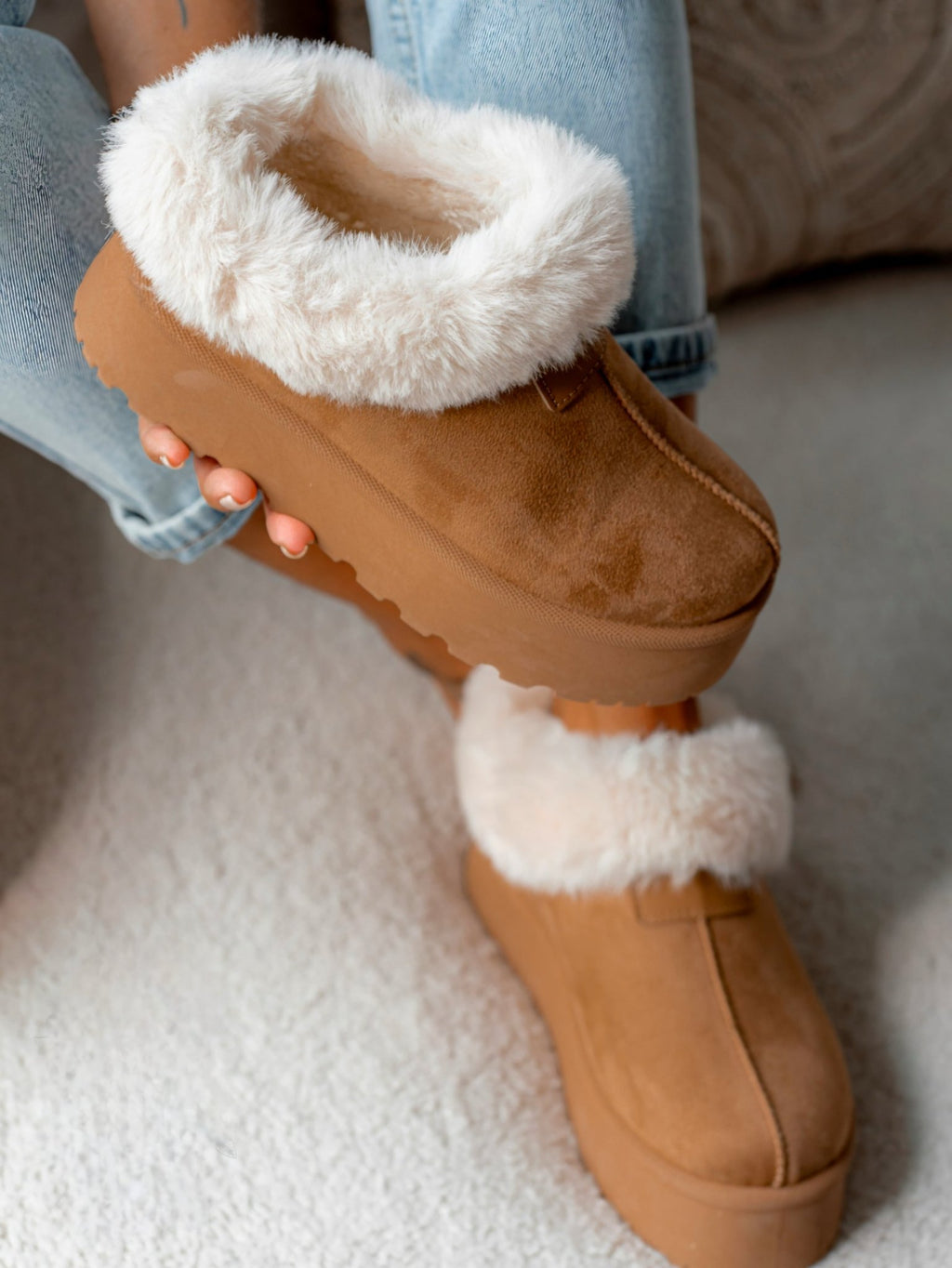 Fluffy Suede Slippers