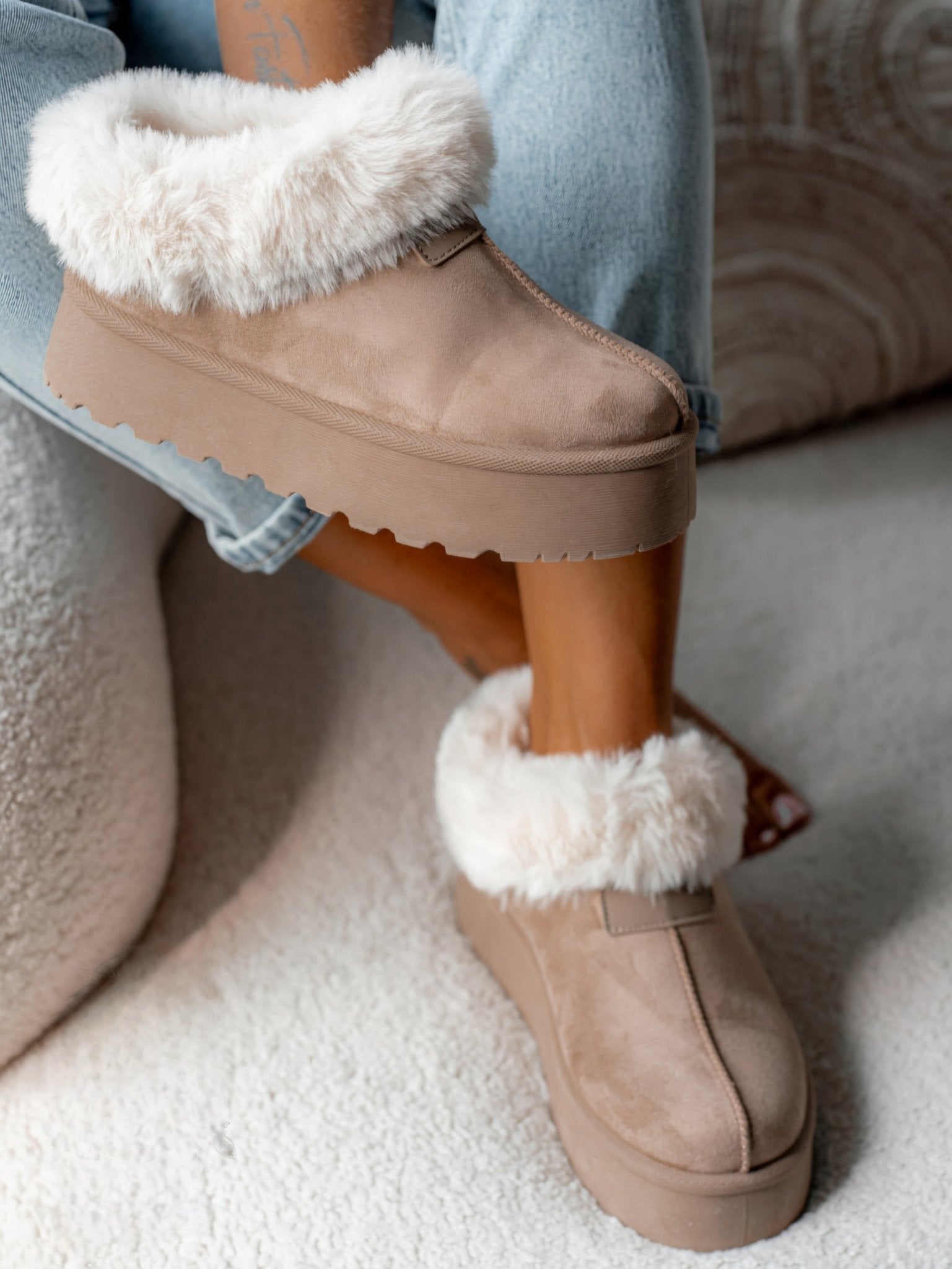 Fluffy Suede Slippers